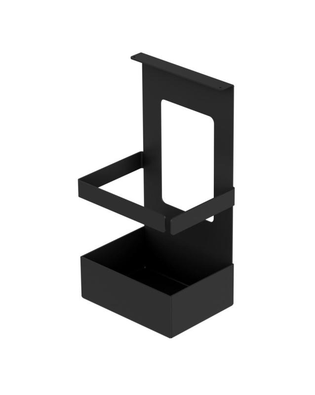 Epka Luxion Set Kitchen Rails 80 cm with Accessories Metal with Concealed Mounting Black 1208969994