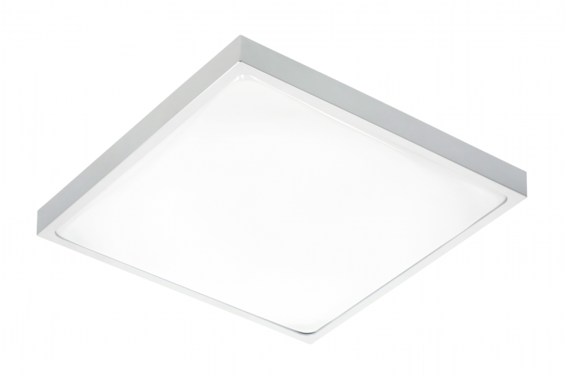 ALTAR LED Ceiling Lamp, 295x295mm, 4000K, 24W, 1680lm, AC180-250V, 50/60 Hz, PF>0.5, IP54, grey, 3y