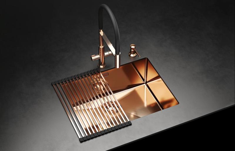 Ausmann Claridge 3-Way Kitchen Mixer Tap with Flexible Spout and Filtered Water – Copper - 1208970503