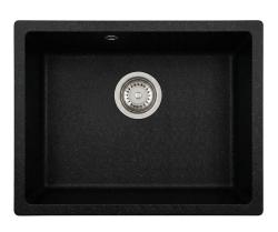 Graniteland Solo Granite Black Bluestone Undermount Sink 42x34 cm with Stainless Steel Plug 1208970606