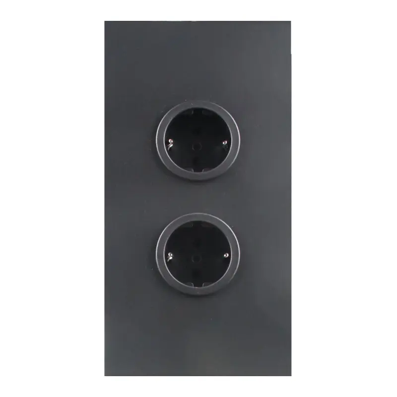 Energy pillar with 2 grounded sockets black 1208970642