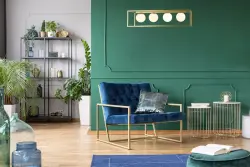 OUTLET Frame Damaged Decor Avelin pendant lamp with gold rectangular frame width 80 cm 2287