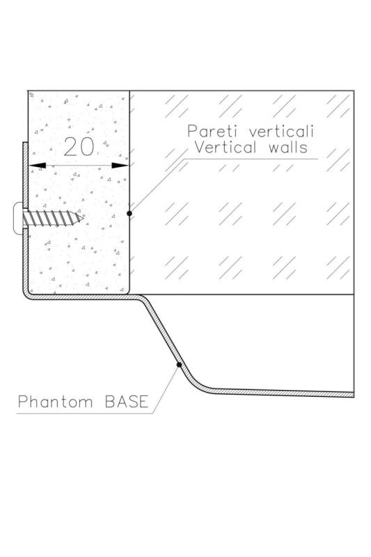 Foster Phantom Base Stainless Steel Bottom Plate Worktop Sink 71x40cm for Built-in Installation in Ceramic, Natural Stone, and Solid Surface with a Thickness of 20mm 1208970694