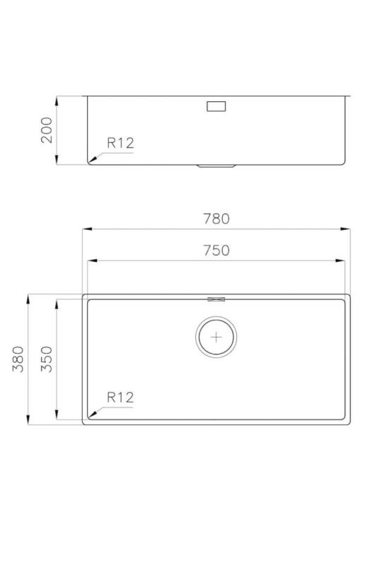 Foster L35 Special 35cm long Stainless Steel Sink 75 x 35 cm Undermount 1208970724