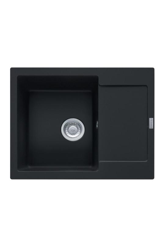 Franke Maris MRG 611-62 Fragranite Matte Black Sink 62 x 50 cm Top Mount with Draining Area 114.0628.964