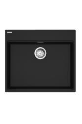 Franke Maris MRG 610-60 Care Fragranite Matte Black shallow disabled Sink 635 x 559 mm Top Mount with Faucet Hole Bank 114.0729.484