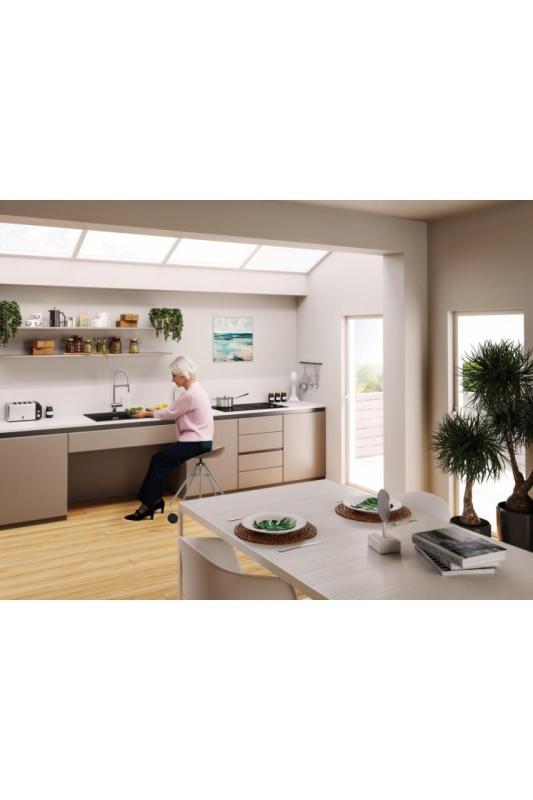 Franke Maris MRG 610-60 Care Fragranite Stone Grey Shallow Disabled Sink 635 x 559 mm Surface Mount with Tap Hole Bench 114.0729.486