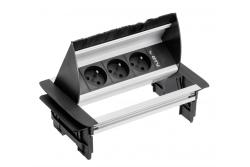 Through-desk power socket