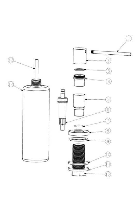 Ausmann Lirio Built-in Soap Dispenser Anthracite refillable from the top 1208971204
