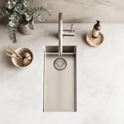 Pure.Sink Exclusivo small stainless steel sink 18x40 cm 10mm radius undermount, flush mount and top mount PEX1840-02