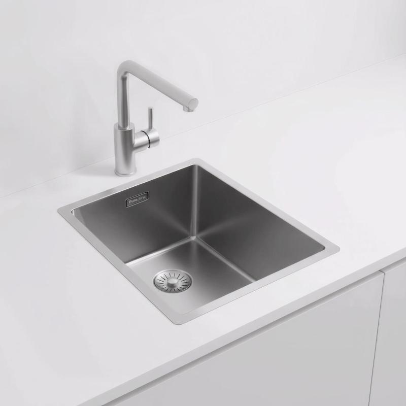 Pure.Sink Exclusivo Stainless Steel Sink 34x40 cm 10mm radius undermount, flush mount and top mount PEX3440-02