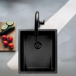 Pure.Sink Exclusivo Gun metal sink 34x40 cm 10mm radius undermount, flush mount and top mount PEX3440-61