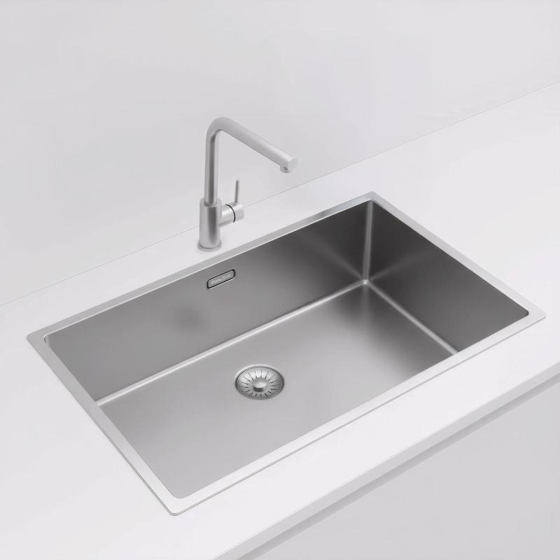 Pure.Sink Exclusivo large stainless steel sink 70x40 cm 10mm radius undermount, flush mount and top mount PEX7040-02