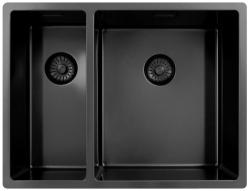 Pure.Sink Exclusivo Gun Metal 1.5 one and a half bowl sink 18+34 cm 10mm radius PEX183440-61