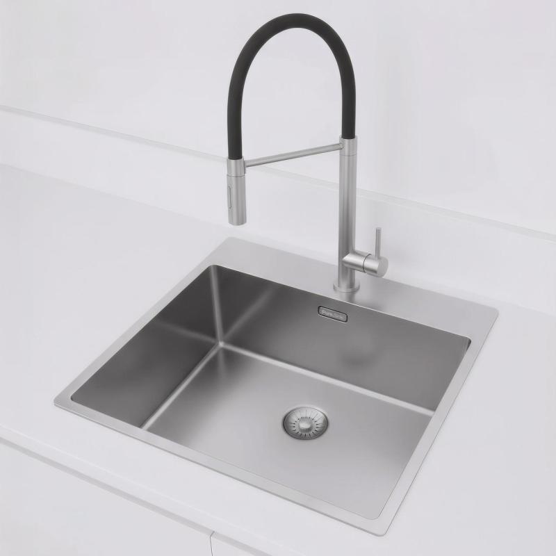 Pure.Sink Exclusivo Stainless Steel Sink 54x52cm Tapwing with faucet hole bank 10mm radius PEX5040T-02