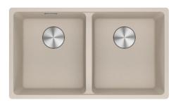 Franke Maris MRG 220-35-35 Fragranite Coffee Cream Double Sink Flush Mount 135.0725.668