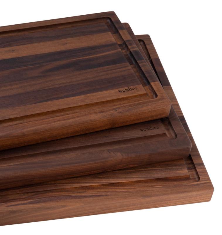 Woodsea Butcher Groove M - Walnut Wooden Cutting Board with juice groove 50x38 cm 1208971535