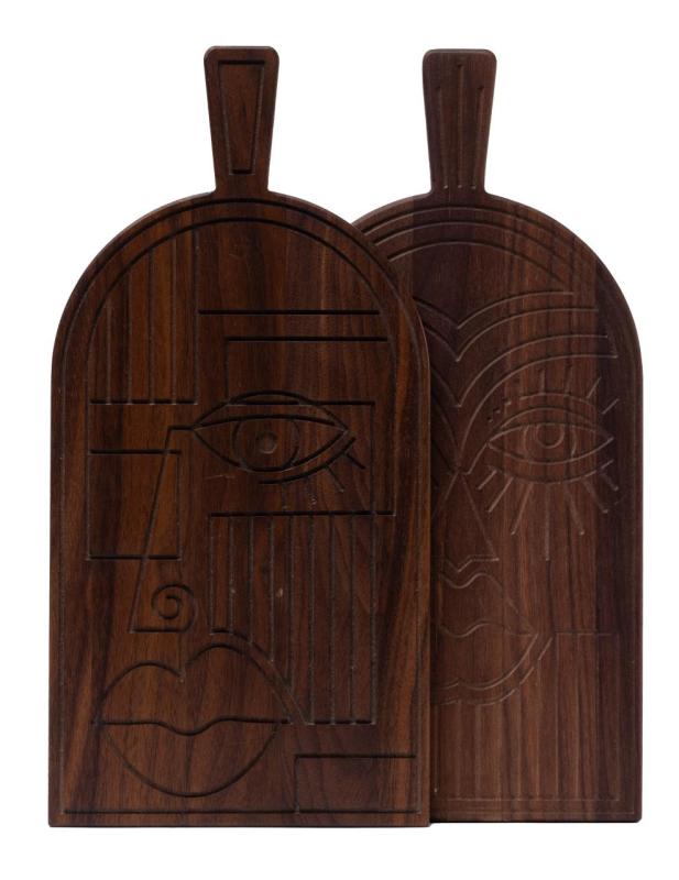 Woodsea Mask Walnut - Walnut Wood Mask cutting and serving board 38x19 cm 1208971561