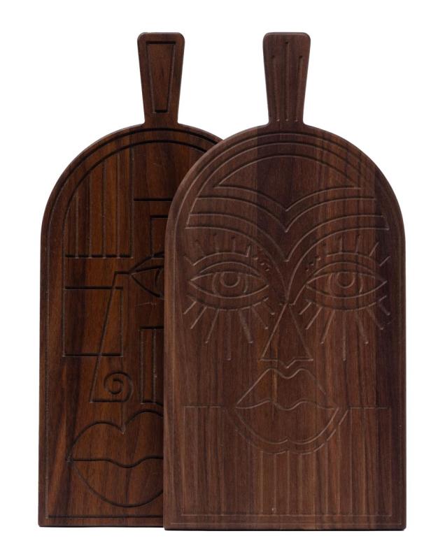 Woodsea Mask Walnut - Walnut Wood Mask cutting and serving board 38x19 cm 1208971561