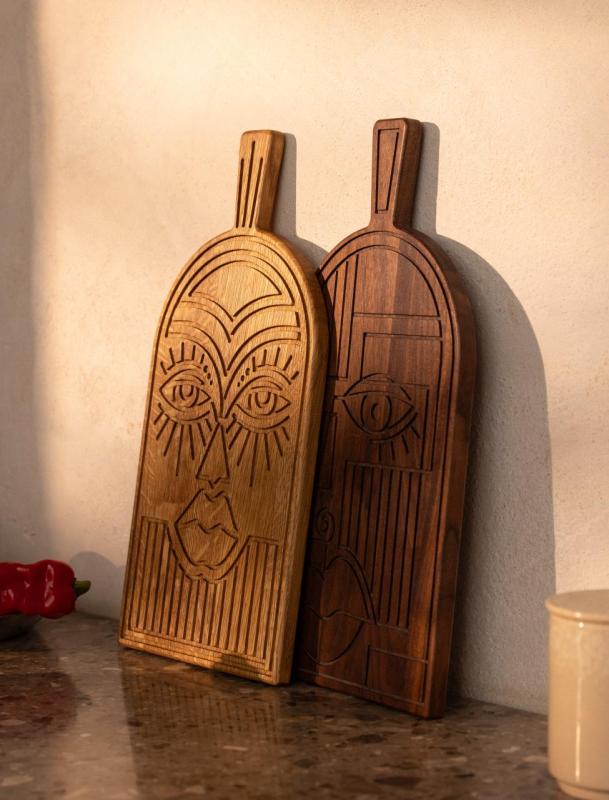 Woodsea Mask Oak - Oak Mask cutting and serving board 38x19 cm 1208971562