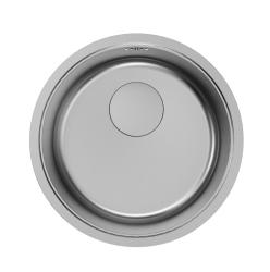 Pure.Sink Rondo Stainless Steel Round Sink: Flush-Mount, Undermount, and Overmount, 37 cm RD375-SS