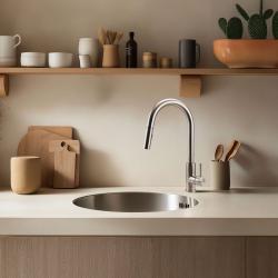 Pure.Sink Rondo Stainless Steel Round Sink for flush-mount, under-mount and top-mount 38 cm PRN38-02