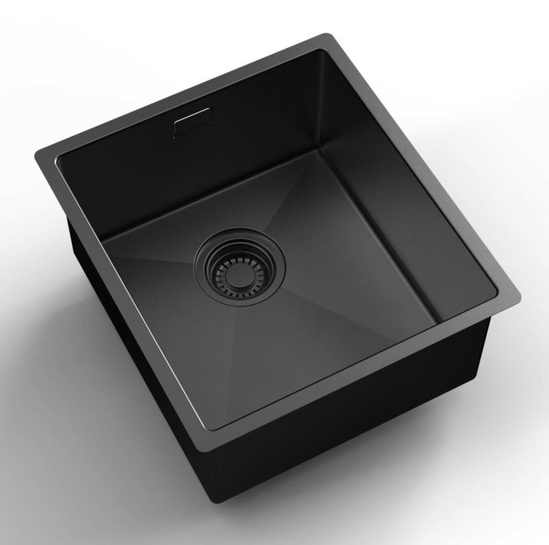 Pure.Sink Luxion PVD Black sink 36x40 cm undermount, flush mount, and top mount PLX3640-63