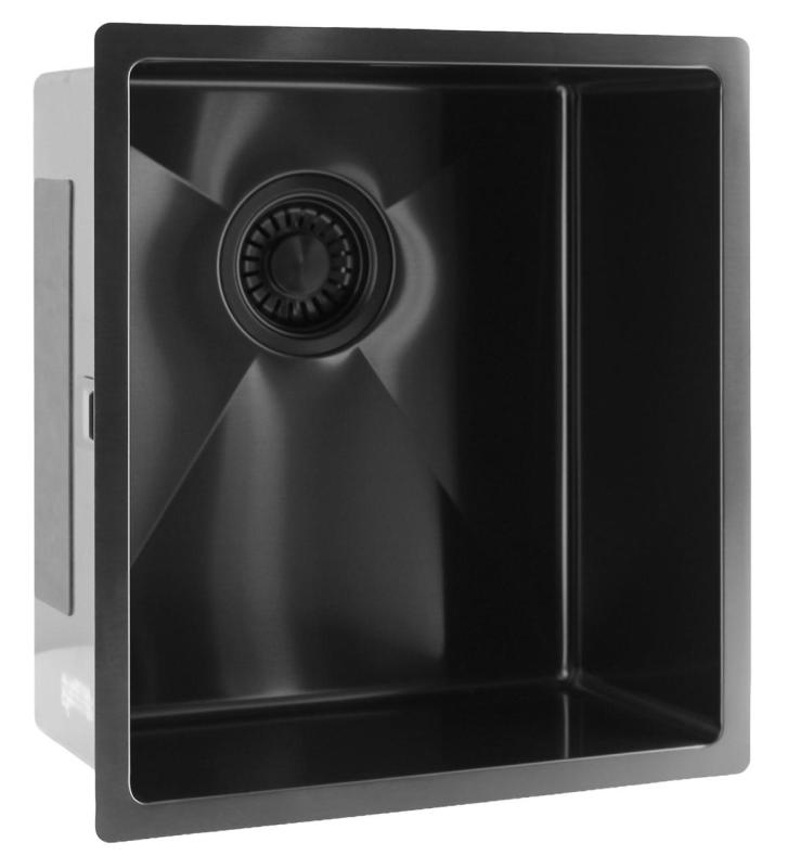 Pure.Sink Luxion PVD Black sink 36x40 cm undermount, flush mount, and top mount PLX3640-63