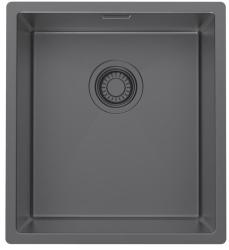 Pure.Sink Luxion Gunmetal sink, 36x40 cm, undermount, flush-mount, and top-mount PLX3640-61