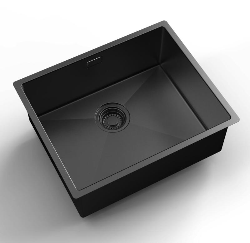 Pure.Sink Luxion PVD Black sink 50x40 cm undermount, flush mount, and top mount PLX5040-63