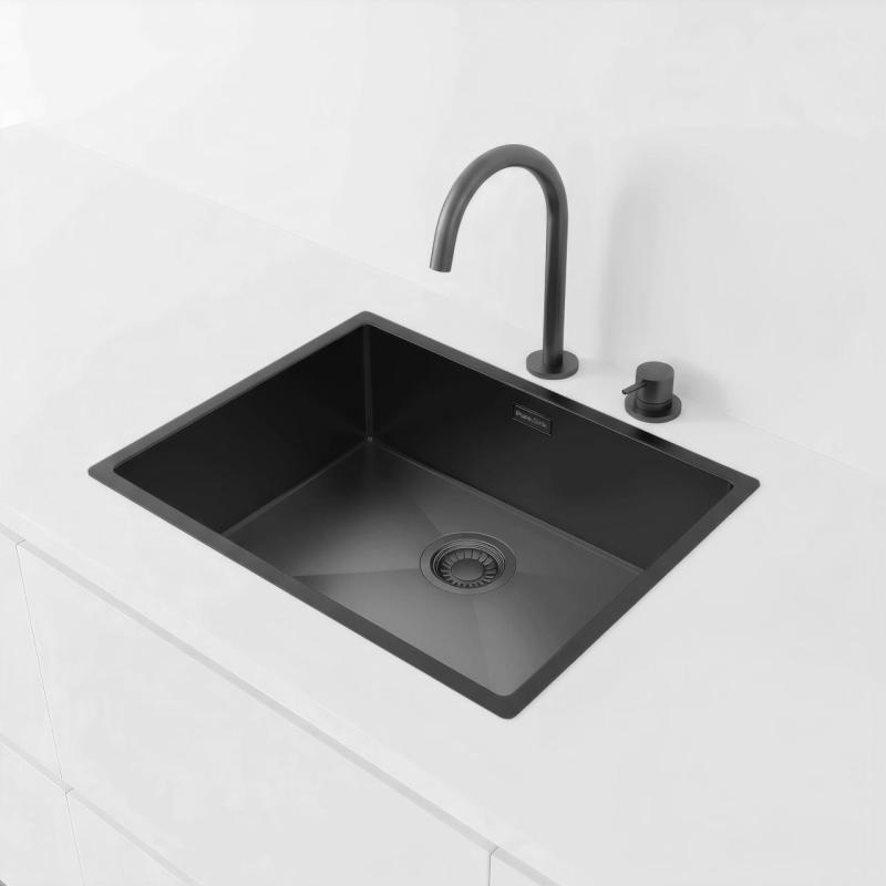 Pure.Sink Luxion PVD Black sink 50x40 cm undermount, flush mount, and top mount PLX5040-63