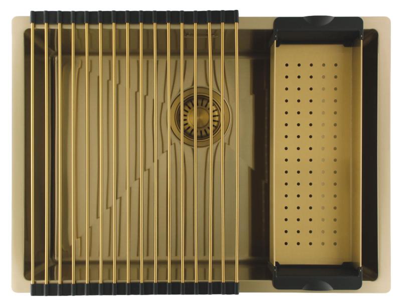 Pure.Sink Luxion Gold sink 55x40 cm undermount, flush mount, and surface mount PLX5540-60