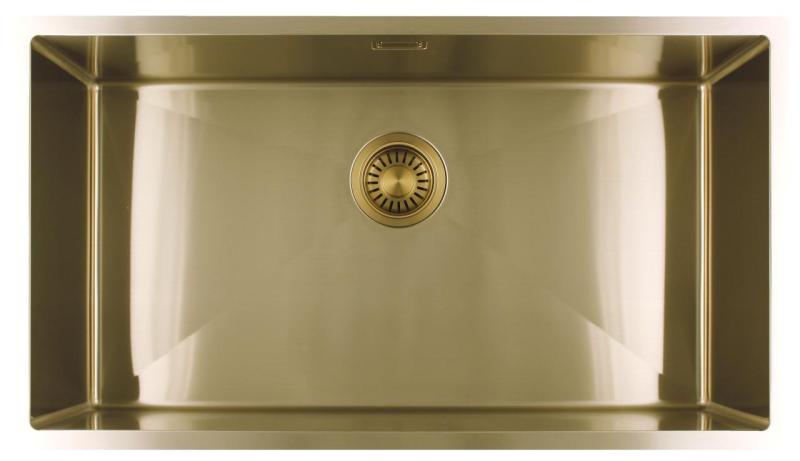 Pure.Sink Luxion Large gold sink 74x40 cm undermount, flush mount, and surface mount PLX7440-60