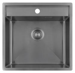 Pure.Sink Luxion Stainless steel sink 51x50 cm Tapwing with tap hole PLX5150T-02