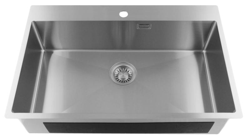 Pure.Sink Luxion Large stainless steel sink 78x50 cm Tapwing with tap hole PLX7850T-02