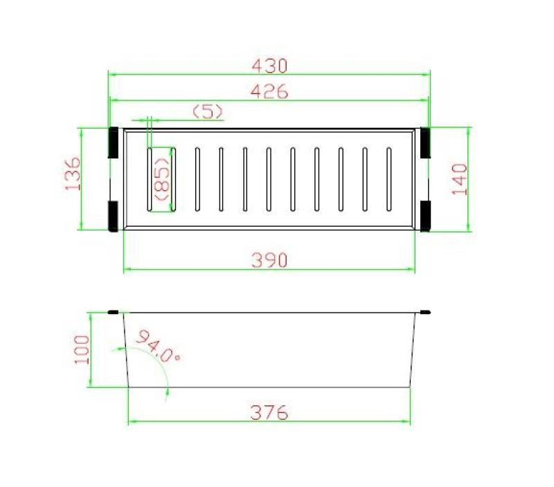 Pure.Sink Luxion Black insert tray for sink PLXCOL-63