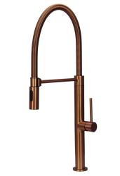 Pure.Sink Luxion Profi copper kitchen faucet with flexible spout and 2 spray modes PLXFLEX-62