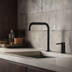 Pure.Sink Luxion 2-hole Matte Black kitchen faucet with U spout PLX2HU-10