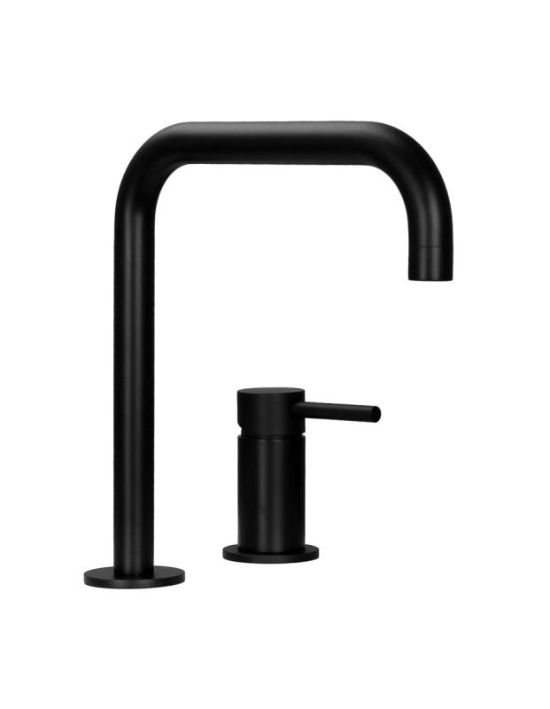 Pure.Sink Luxion 2-hole Matte Black Kitchen Faucet with U Spout PLX2HU-10