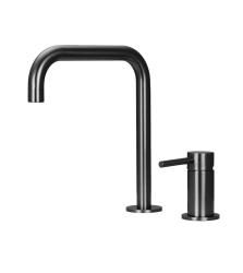 Pure.Sink Luxion 2-hole Gun metal kitchen faucet with U spout PLX2HU-61