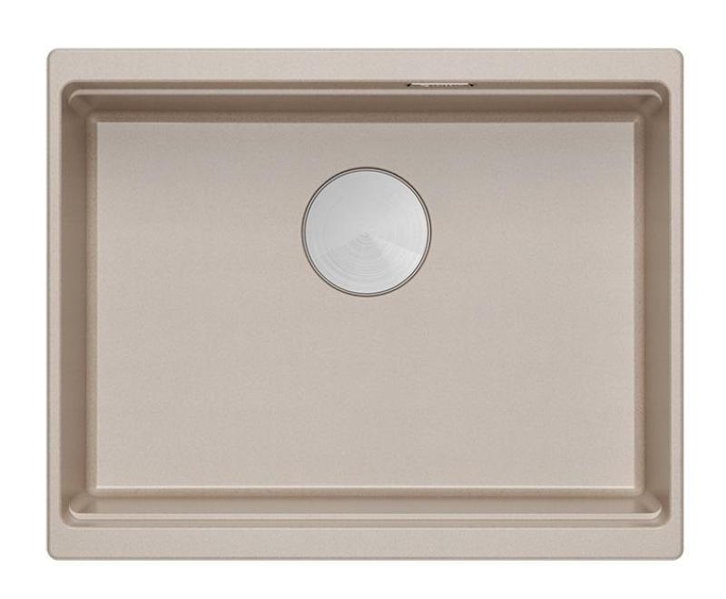 Quadri Newport II granite undermount beige sink 560x450mm with stainless steel plug and drain cap 1208971766
