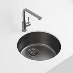 Pure.Sink Rondo Gunmetal Round Sink - Flush-Mount, Undermount, and Overmount, 37 cm RD375-GunMetal