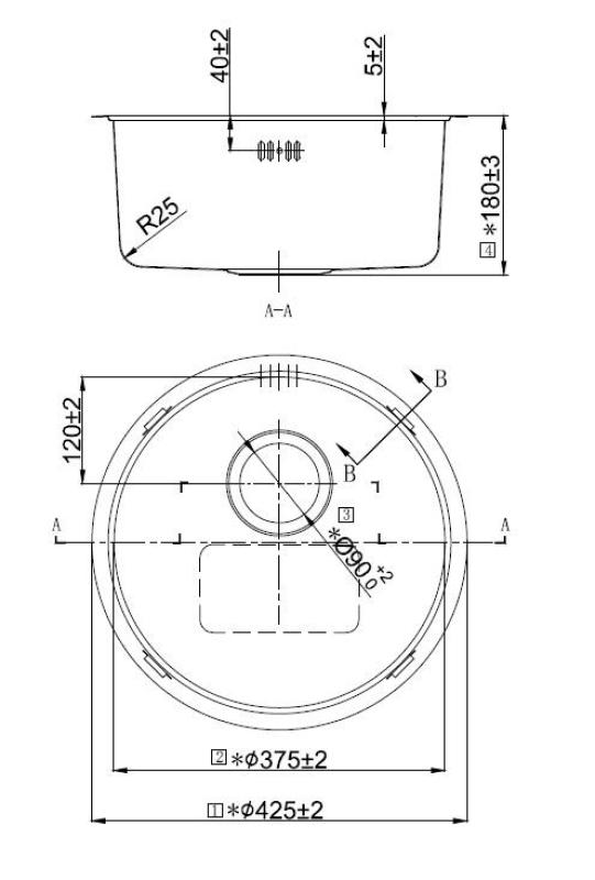Pure.Sink Rondo Gunmetal Round Sink - Flush-Mount, Undermount, and Overmount, 37 cm RD375-GunMetal