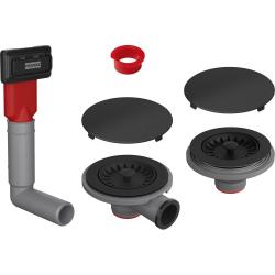 Franke MRG Drainage Set 2 bins, 1 Hidden overflow, Matte black 112.0658.484
