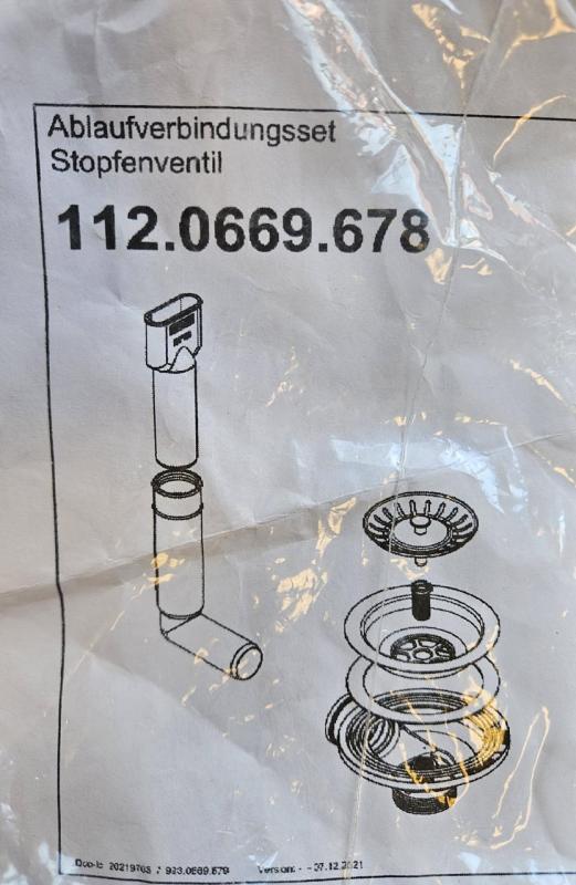 Franke Stainless Steel Drain Set Sirius, 1 tray, 1 center overflow 112.0669.678