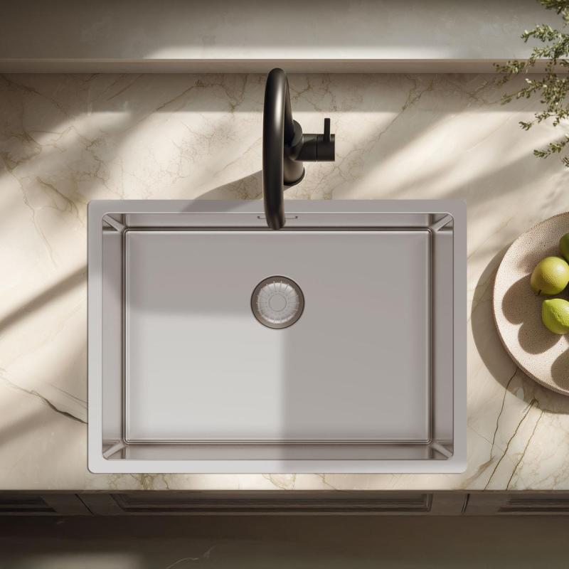 Pure.Sink Exclusivo Special 35 cm long stainless steel sink 50 x 35 cm 10 mm radius PEX5035-02