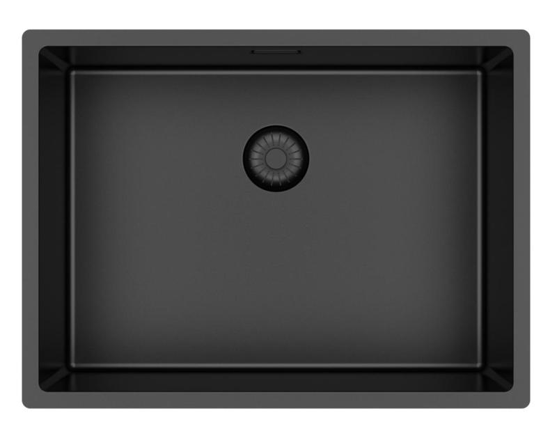 Pure.Sink Exclusivo Gun metal sink 55x40 cm 10mm radius undermount, flush mount, and top mount PEX5540-61
