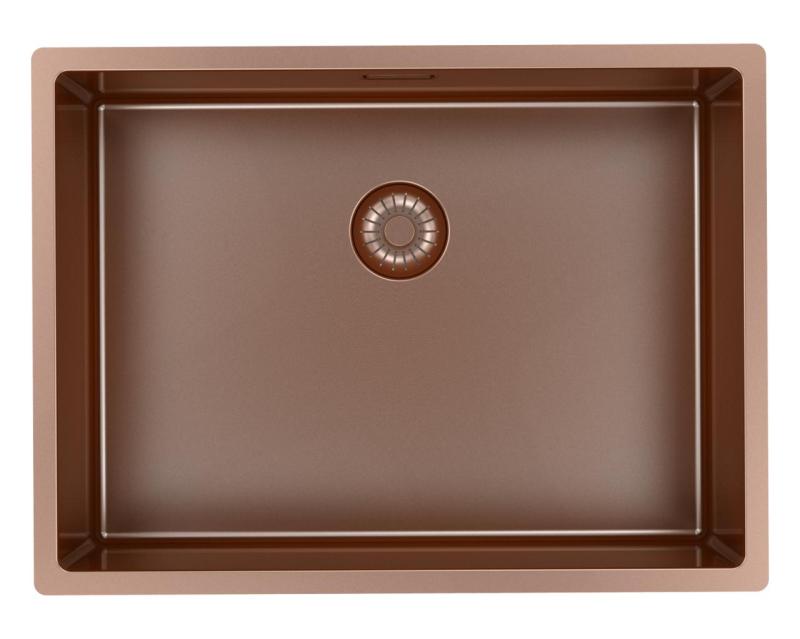 Pure.Sink Exclusivo Copper sink 55x40 cm 10mm radius undermount, flush mount, and top mount PEX5540-62
