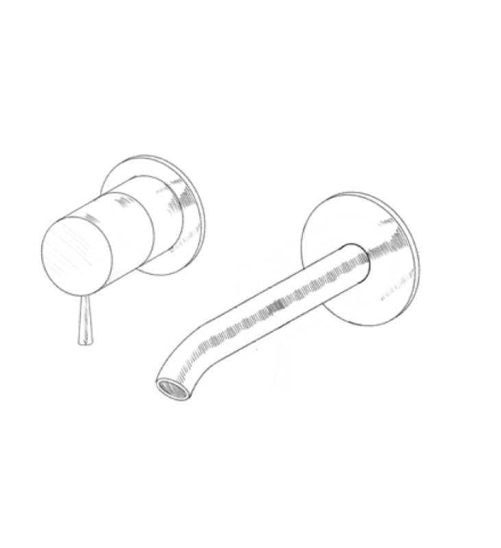 MURO TUA wall-mounted sink faucet chrome M1.AB1.2.CR