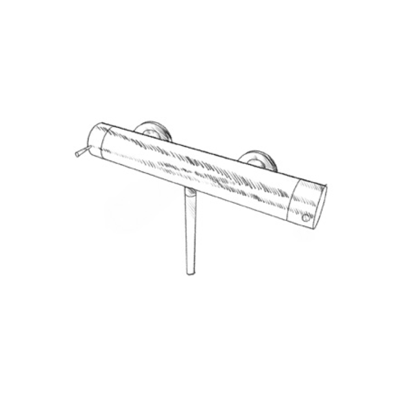 MURO TUA thermostatic shower mixer with shower set chrome M1.B1TH.CR